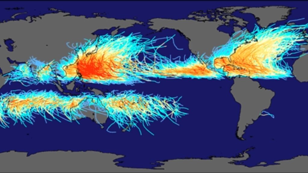 historic tropical cyclone tracks