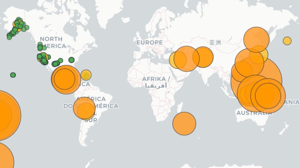 earthquake map